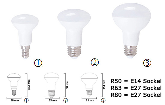 RefLED R50 E14 / R63 E27/ R80 E27 RefLED R50 E14 / R63 E27/ R80 E27